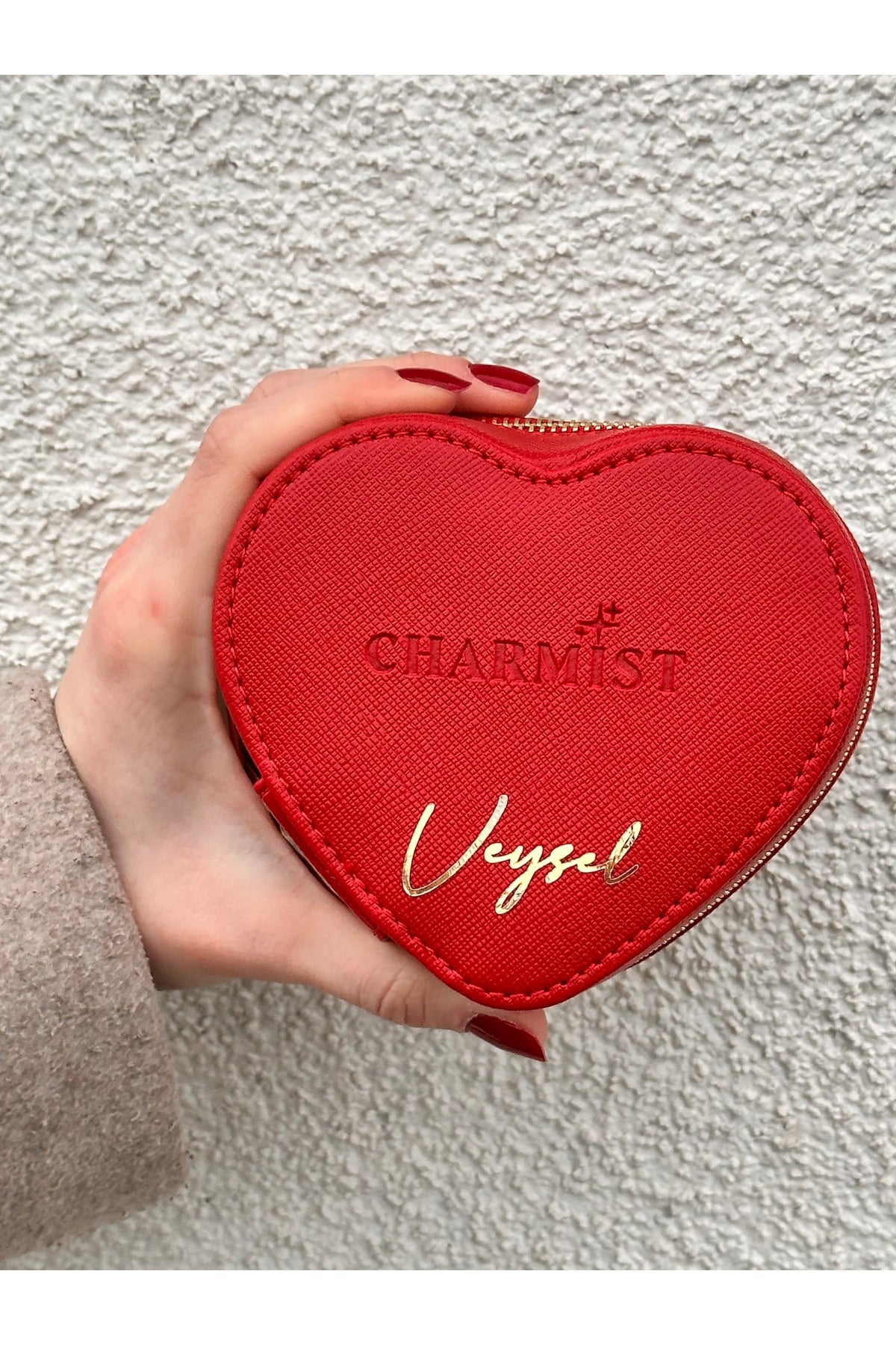 Kişiye özel isim yazılı takı ve mücevher çantası organizer box “ isim yazdırma ücretsiz “