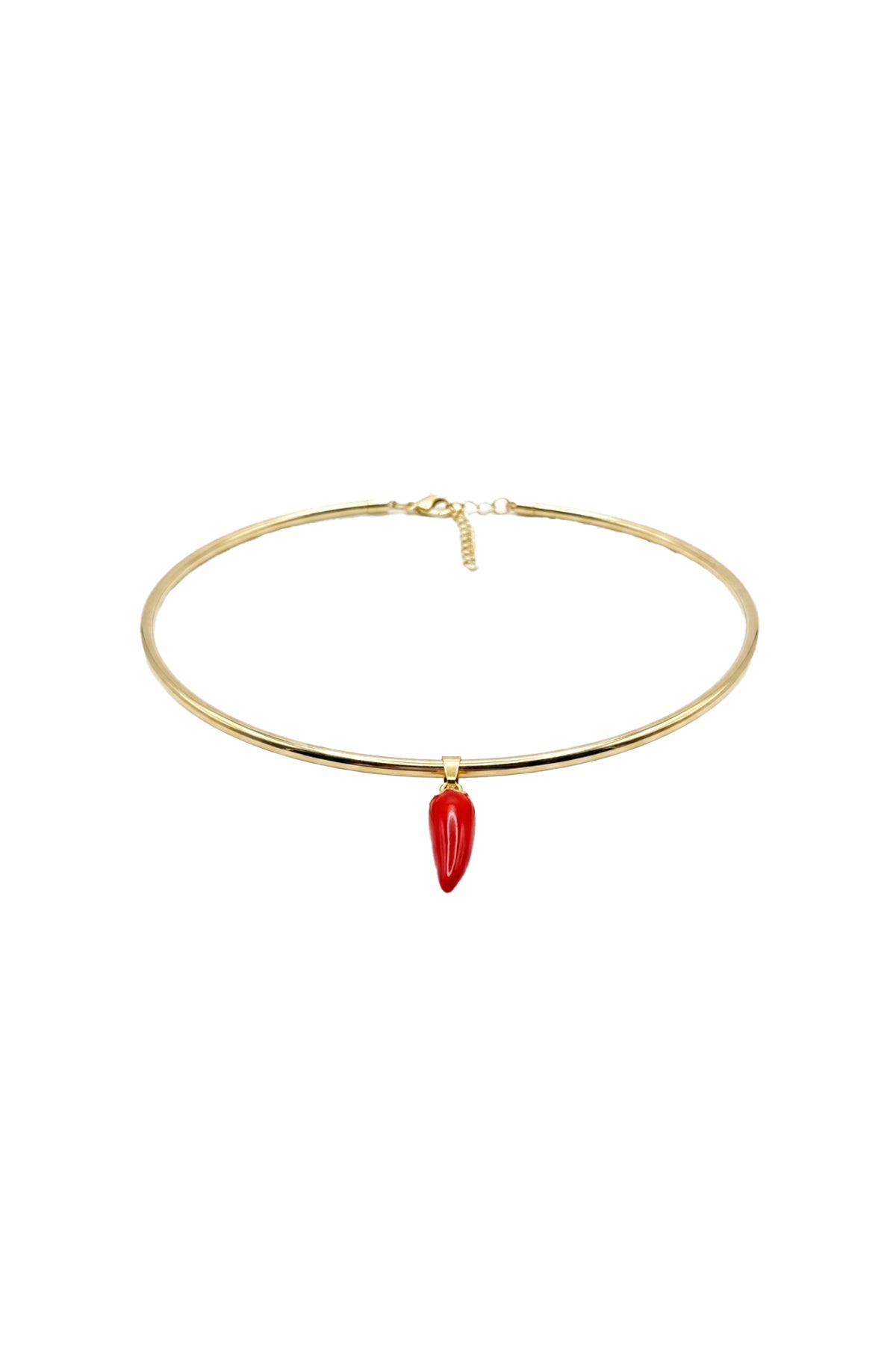 Çelik Şans Biber Choker Kolye