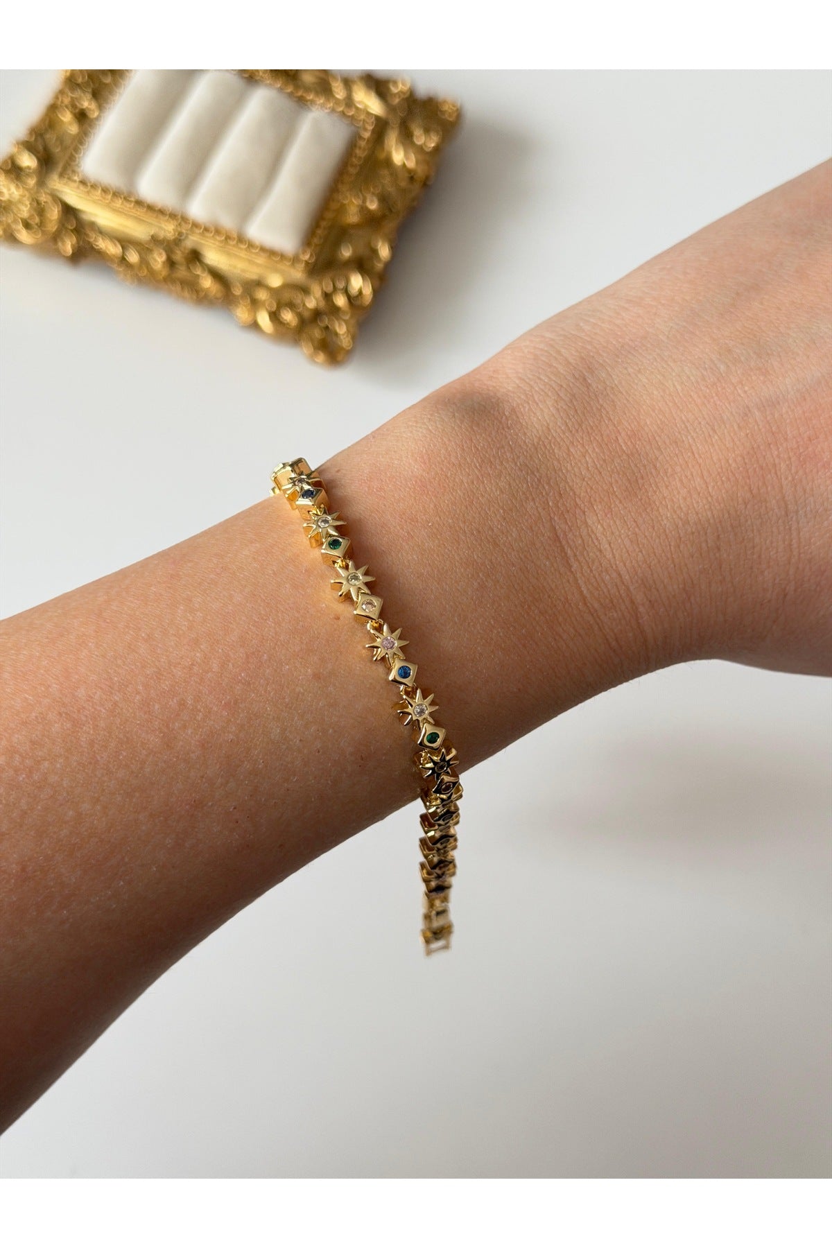 Çelik yıldız şans bileklik