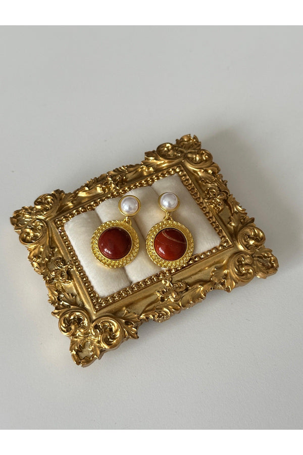 İnci Detay Vintage Küpe