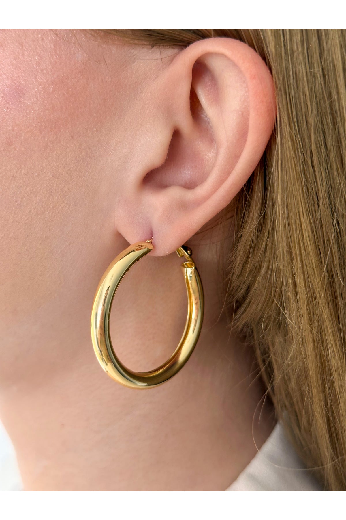 Çelik medi halka küpe