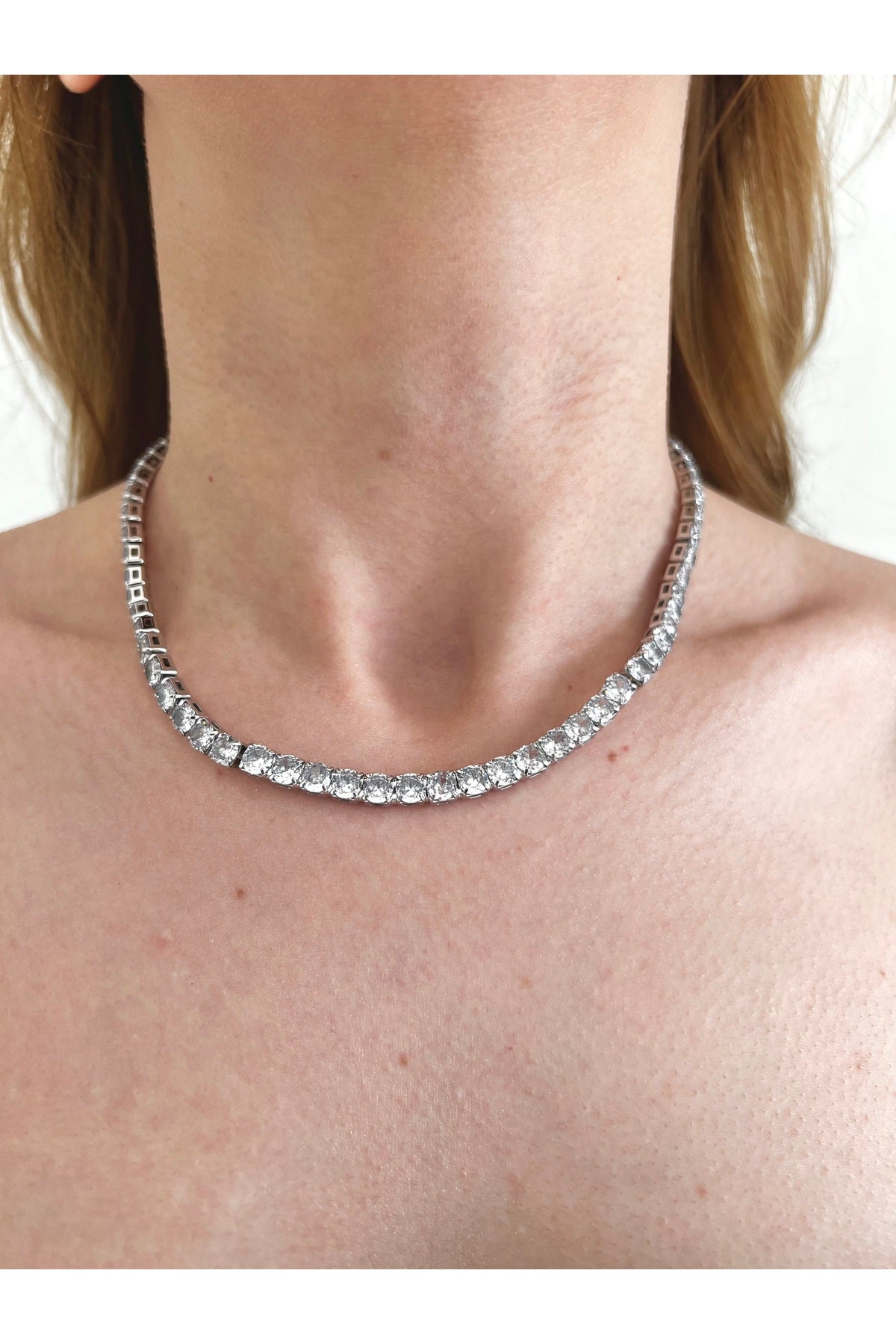 5 mm rodyum dönmeyen su yolu kolye