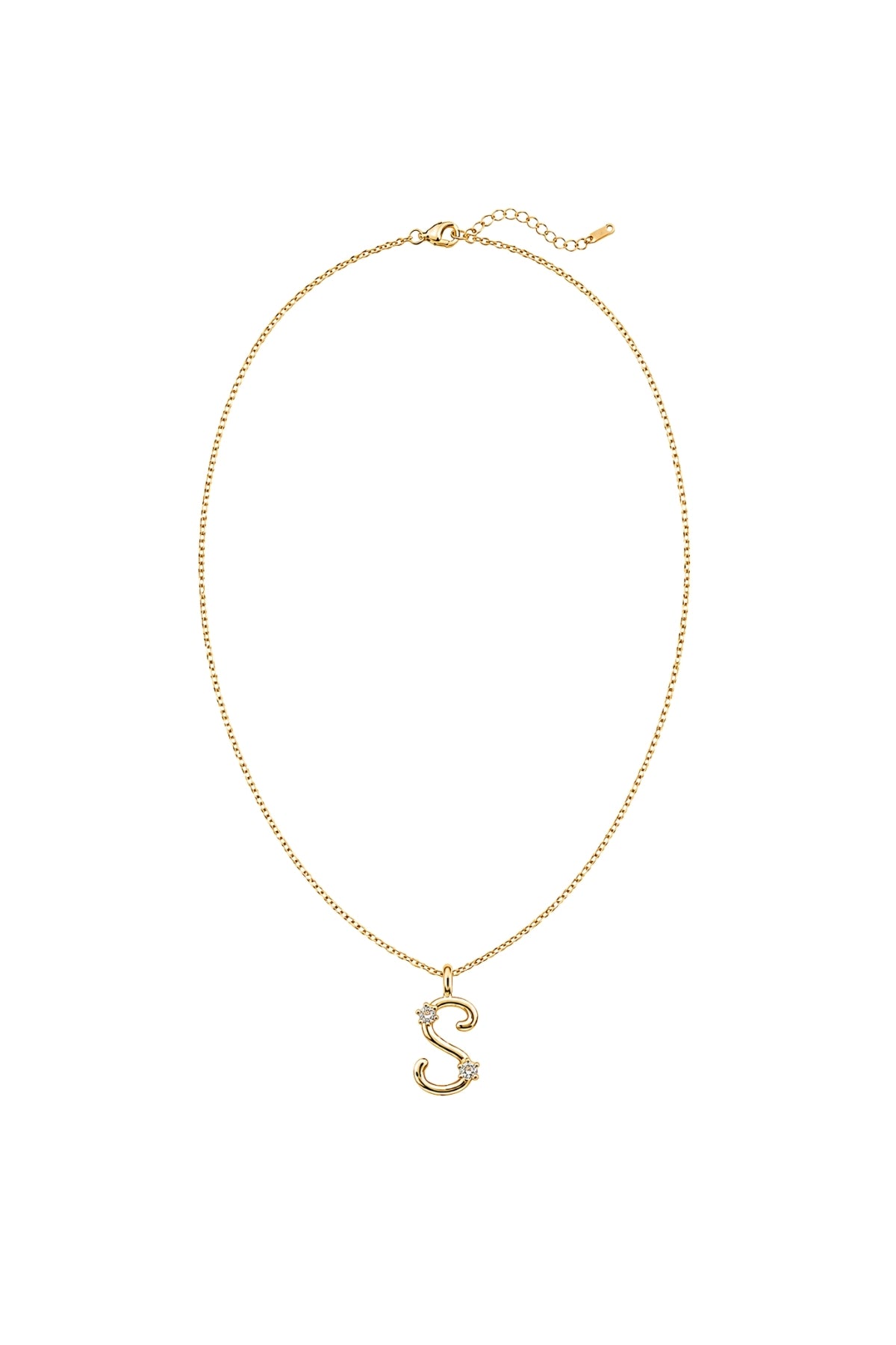 Çelik Üzeri Altın Kaplama Signature Collection Harf Kolye